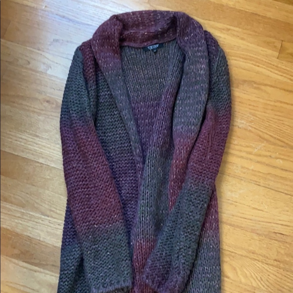 Long cardigan sweater, size medium